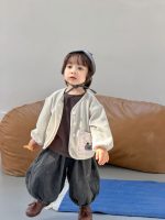【73-110】アウター ポケット付き 長袖 ゆったり 合わせやすい 男の子 - 画像 (6)