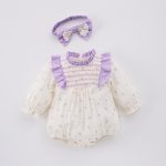 【66-90】ロンパース ベビー フリル 小花柄 - 画像 (15)