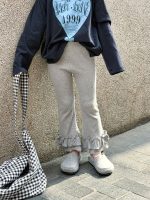 【90-150】フレアパンツ 女の子 おしゃれ スリムシルエット - 画像 (2)