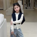 【100-170】カーディガン 女の子 ニット レトロ 8色選べる - 画像 (9)