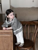 【73-100】トップス 折り襟 長袖 レース  女の子