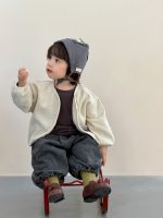 【73-110】アウター ポケット付き 長袖 ゆったり 合わせやすい 男の子 - 画像 (5)