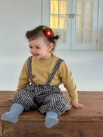 【73-110】セーター サロペットパンツ チェック柄 合わせやすい 女の子 - 画像 (3)