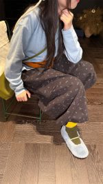 【100-160】パンツ 女の子 花柄 レトロ 履きやすい - 画像 (7)