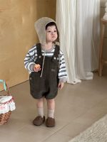 【73-110】Tシャツ サロペット ストライブ 男の子 - 画像 (3)