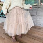 【90-160】スカート 女の子 ふんわり ガーリー チュール ミモレ丈 - 画像 (7)