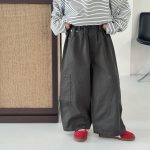【90-160】パンツ 男の子 ポケット付き 無地 ゆったり - 画像 (4)