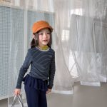 【80-130】長袖Tシャツ 女の子 ボーダー柄 トレンド - 画像 (3)