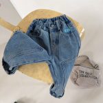 【80-130】パンツ 女の子 デニム トレンド - 画像 (8)
