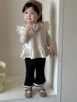 【73-110】ベスト パンツ フリル ノースリーブ カワイイ  女の子 - 画像 (3)