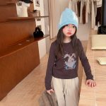 【100-170】長袖Tシャツ 女の子 快適 ウサギ かわいい - 画像 (8)