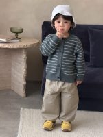 【80-130】カーディガン ニット ストライプ 合わせやすい シンプル 男の子 - 画像 (6)