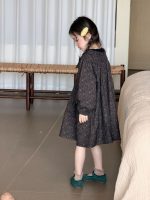 【90-140】ワンピース 女の子 花柄 パフスリープ 韓国風 - 画像 (4)