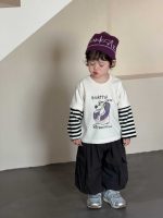 【73-110】Tシャツ フェイク 切り替え 長袖 ラウンドネック プリント 男の子 - 画像 (6)