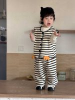 【73-110】二点セット ベスト+ズボン ストライブ ペンギン柄 男の子 - 画像 (6)