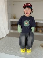 【73-110】Tシャツ プリント フェイク 切り替え 長袖 カジュアル 男の子 - 画像 (2)