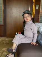 【90-140】セットアップ 女の子 韓国風 スタンドカラー - 画像 (6)