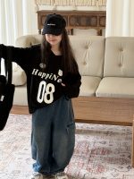 【100-150】Tシャツ プリント アルファベット 長袖 カジュアル - 画像 (5)