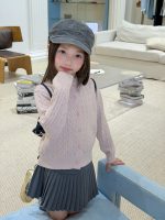 【100-170】カーディガン 女の子 ニット レトロ 8色選べる - 画像 (4)