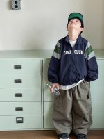 【90-160】アウター 切り替え 配色 プリント ファスナー 男の子 - 画像 (5)