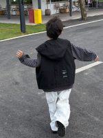 【90-160】ベストor長袖Tシャツorカーゴパンツ 男の子 韓国風 ボーダー柄 - 画像 (5)