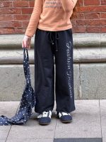【90-150】ストレートパンツ 女の子 アルファベット ゆったり