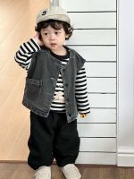 【73-110】ベスト Tシャツ デニム ストライブ 合わせやすい 男の子 - 画像 (6)
