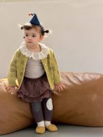 【73-110】カーディガン トップス ズボン ニット レースネック 女の子 - 画像 (6)