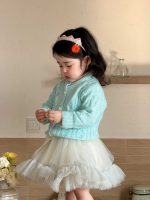 【73-110】セーター トップス スカート ニット 無地 カワイイ 女の子