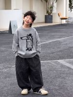 【90-160】セーター ラウンドネック 長袖 ゆったり 男の子