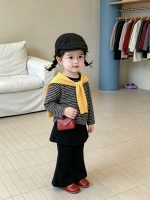 【73-120】長袖Tシャツorパンツ 女の子 ベルボトム 合わせやすい - 画像 (6)