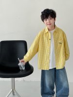 【90-160】アウター チェック柄 長袖 刺繍 カジュアル 男の子 - 画像 (4)