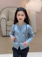 【100-170】カーディガン 女の子 ニット レトロ 8色選べる