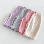 【80-130】パンツ 女の子 フリル 無地 4色選べる - 画像 (5)