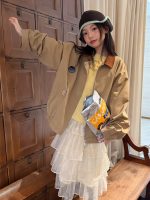 【100-160】アウター 女の子 折り襟 ファスナー カジュアル - 画像 (3)
