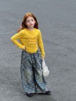 【90-150】長袖Tシャツ 女の子 アメリカン風 アルファベット - 画像 (9)