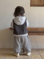【73-100】ベストorセットアップ 男の子 ボーダー柄 カジュアル - 画像 (6)