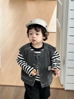 【73-110】ベスト Tシャツ デニム ストライブ 合わせやすい 男の子 - 画像 (7)