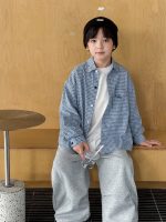 【90-160】アウター チェック柄 長袖 刺繍 カジュアル 男の子 - 画像 (3)