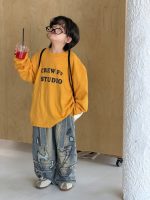 【100-150】Tシャツ プリント ラウンドネック 長袖 カジュアル 男の子 - 画像 (6)