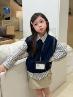 【100-170】ベスト 女の子 無地 シンプル 韓国風 - 画像 (6)