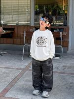 【90-160】トレーナー ラウンドネック 長袖 プリント 男の子 - 画像 (4)