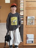 【90-160】Tシャツ フェイク 切り替え 長袖 プリント 男の子 - 画像 (3)