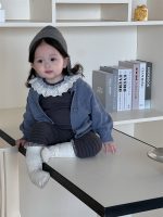 【73-110】カーディガン トップス 韓国風 ニット  女の子 - 画像 (2)