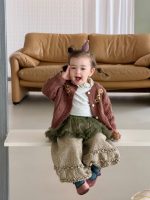 【73-110】カーディガン トップス 花柄 フリル 合わせやすい 女の子 - 画像 (5)