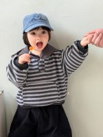 【73-110】パーカー ズボン フード付き ストライブ 男の子 - 画像 (7)