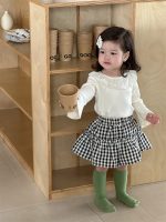 【73-100】パーカー スカート チェック柄 シンプル 女の子