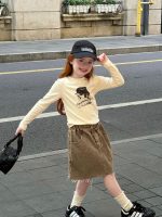 【90-150】長袖Tシャツ 女の子 着回しやすい シンプル カートゥーン - 画像 (14)