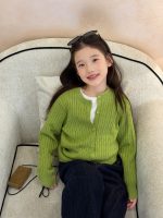 【100-170】カーディガン 女の子 ニット レトロ 8色選べる - 画像 (3)