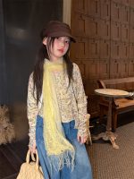 【100-160】ジーンズ 女の子 フリンジ付き ゆったり 韓国風 - 画像 (4)
